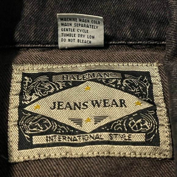 VTG Demin Jean Trucker Jacket Embroidered Rips Bikers Against Diabetes Size M - Picture 6 of 9